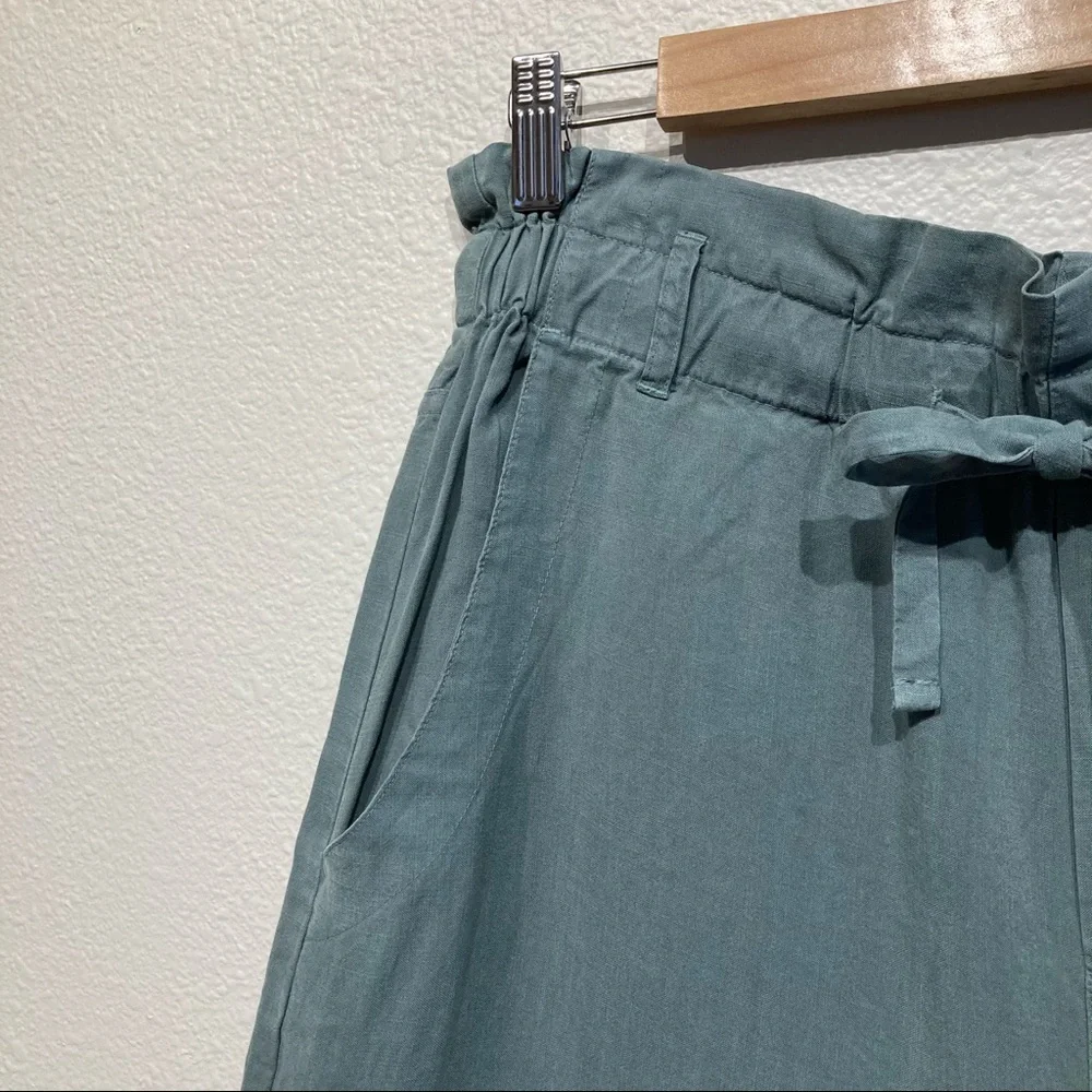 Cloth & Stone cropped wide leg pants with paper bag waist_3